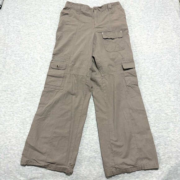 Harper and Ivy Cargo Pants Womens Large Gray Wide Leg Modern Chic Utility - Picture 2 of 14